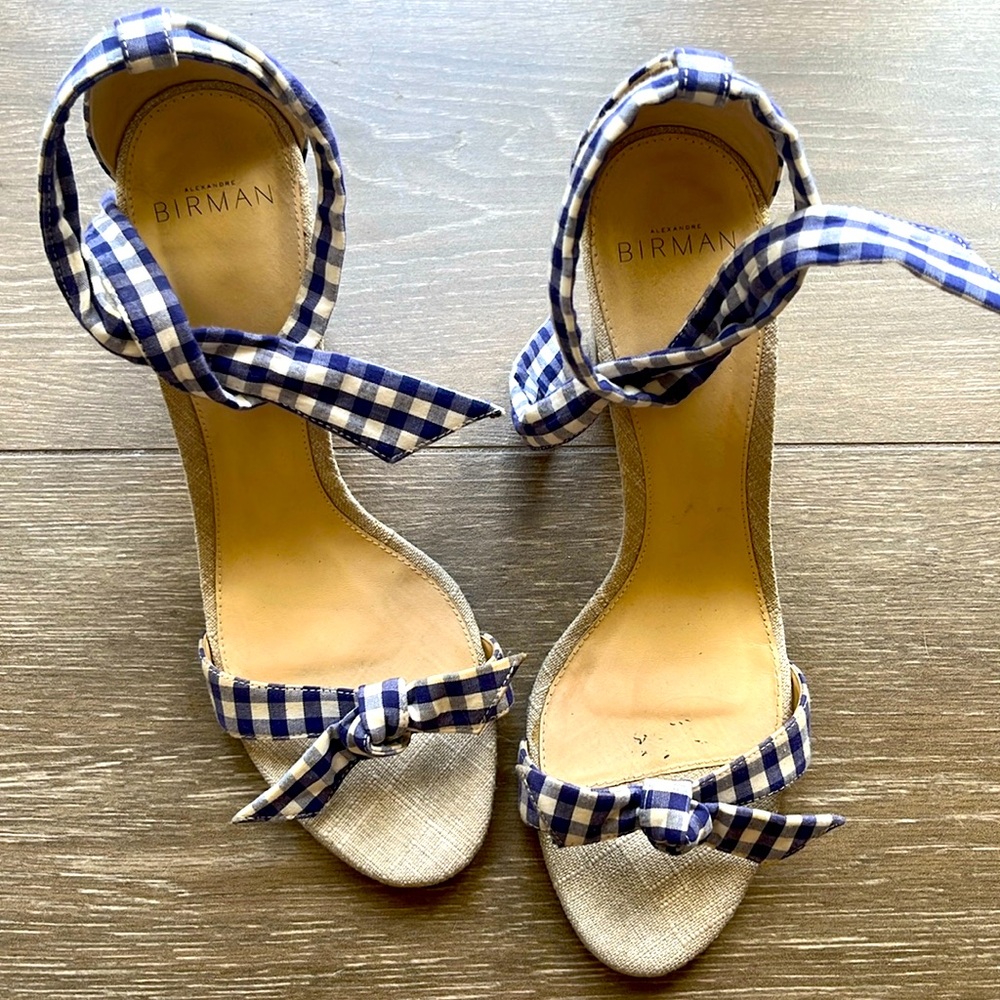 Alexandre Birman Clarita Block 90 Gingham Sandals